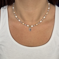 שרשרת  Hamsa & Pearl