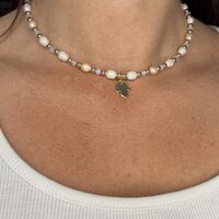 שרשרת  Hamsa & Pearl