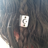 חרוז לשיער ירח וכוכב