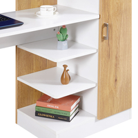 שולחן תלמיד משולב ספרייה דגם טליה Talia לבן משולב עץ | מבית WOODY