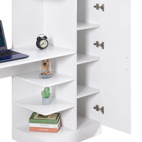 שולחן תלמיד משולב ספרייה דגם טליה Talia לבן | מבית WOODY