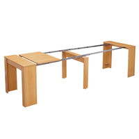 קונסולה נפתחת לפינת אוכל 3 מטר דגם זאוס Zeus עץ טבעי | מבית WOODY