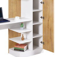 שולחן תלמיד משולב ספרייה דגם טליה Talia לבן משולב עץ | מבית WOODY