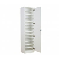 ארון נעליים 13 תאים מעוצב 45×200 עם מראה דגם ריו Rio לבן | מבית WOODY