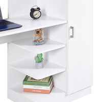 שולחן תלמיד משולב ספרייה דגם טליה Talia לבן | מבית WOODY