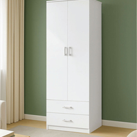 ארון בגדים 2 דלתות 80×220 דגם מתן Matan לבן | מבית WOODY