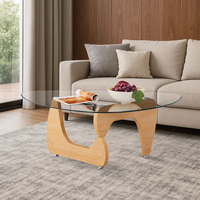 שולחן סלון זכוכית דגם סתיו STAV אלון | מבית WOODY