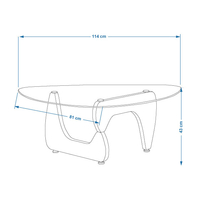 שולחן סלון זכוכית דגם סתיו STAV אלון | מבית WOODY
