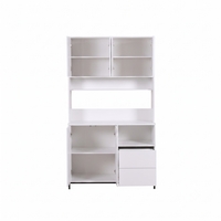 ארון שירות למטבח 120×210 עם מקום למיקרוגל דגם אוריין Orian לבן | מבית WOODY