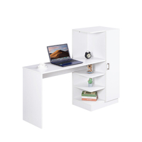 שולחן תלמיד משולב ספרייה דגם טליה Talia לבן | מבית WOODY