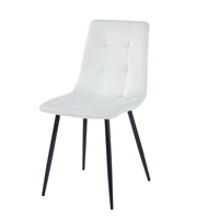 כסא לפינת אוכל מבד קטיפה דגם כלנית Kalanit לבן | מבית WOODY