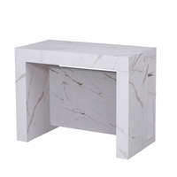 קונסולה נפתחת לפינת אוכל 3 מטר דגם הרמס Hermes לבן שיש | מבית WOODY