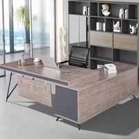 שולחן מנהלים מעוצב שלוחה צד שמאל דגם ליאם Liam | מבית WOODY