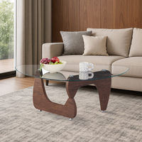 שולחן סלון זכוכית דגם סתיו STAV אגוז | מבית WOODY