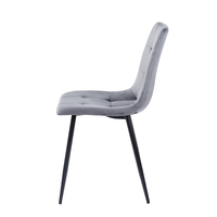 כסא לפינת אוכל מבד קטיפה דגם כלנית Kalanit אפור | מבית WOODY