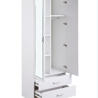 ארון בגדים 2 דלתות 80×220 עם מראות דגם מתן Matan לבן | מבית WOODY