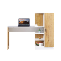 שולחן תלמיד משולב ספרייה דגם טליה Talia לבן משולב עץ | מבית WOODY