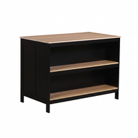 אי למטבח משולב שולחן בר דגם עדן Eden שחור משולב עץ | מבית WOODY