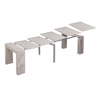 קונסולה נפתחת לפינת אוכל 3 מטר דגם הרמס Hermes אפור שיש | מבית WOODY