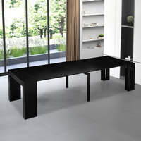 קונסולה נפתחת לפינת אוכל 3 מטר דגם הרמס Hermes שחור | מבית WOODY