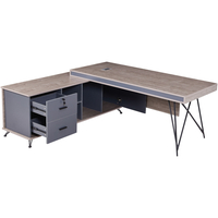 שולחן מנהלים מעוצב שלוחה צד שמאל דגם ליאם Liam | מבית WOODY