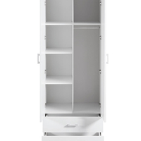 ארון בגדים 2 דלתות 80×220 דגם מתן Matan לבן | מבית WOODY