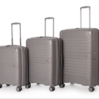 סט מזוודות קשיחות 100% פוליפרופילן – Slazenger דגם Spirit אפור