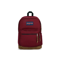 תיק גב ג'נספורט JanSport דגם Right Pack - אדום בורדו משולב עור
