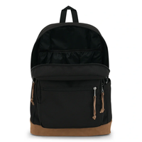 תיק גב ג'נספורט JanSport דגם Right Pack - שחור קלאסי משולב עור