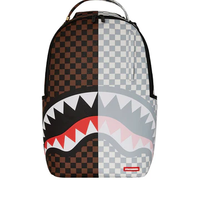 SPLIT BROWN AND CREAM CHECK DLXV BACKPACK
