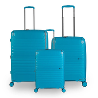 סט מזוודות קשיחות 100% פוליפרופילן – Slazenger דגם Spirit תכלת