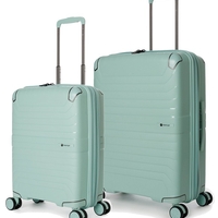 סט מזוודות קשיחות בינונית + קטנה 24+20 אינצ’ Slazenger Spirit - ירוק