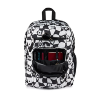תיק גב ג'נספורט JanSport דגם Big Student - הדפס משבצות שחור לבן מעוות