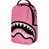 PINK AND BLACK DRIP CHECK DLXSV BACKPACK