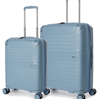 סט מזוודות קשיחות בינונית + קטנה 24+20 אינצ’ Slazenger Spirit - ירוק