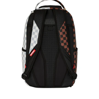 SPLIT BROWN AND CREAM CHECK DLXV BACKPACK