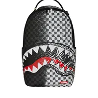 GREY CHECK SCRIBBLE SPLIT DLX BACKPACK