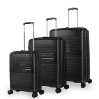 סט מזוודות קשיחות 100% פוליפרופילן – Slazenger דגם Spirit שחור