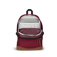 תיק גב ג'נספורט JanSport דגם Right Pack - אדום בורדו משולב עור