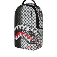 GREY CHECK SCRIBBLE SPLIT DLX BACKPACK