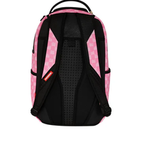PINK AND BLACK DRIP CHECK DLXSV BACKPACK
