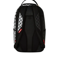 GREY CHECK SCRIBBLE SPLIT DLX BACKPACK