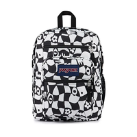 תיק גב ג'נספורט JanSport דגם Big Student - הדפס משבצות שחור לבן מעוות