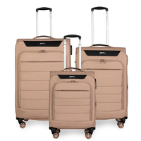 סט 3 מזוודות קלות משקל מבית מותג היוקרה Slazenger דגם C-Lite בז'