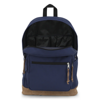 תיק גב ג'נספורט JanSport דגם Right Pack - כחול נייבי משולב עור