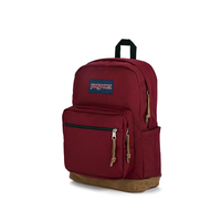 תיק גב ג'נספורט JanSport דגם Right Pack - אדום בורדו משולב עור
