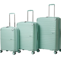 סט מזוודות קשיחות 100% פוליפרופילן – Slazenger דגם Spirit ירוק