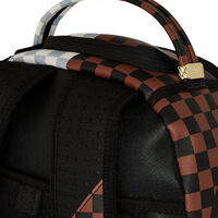SPLIT BROWN AND CREAM CHECK DLXV BACKPACK