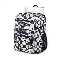 תיק גב ג'נספורט JanSport דגם Big Student - הדפס משבצות שחור לבן מעוות