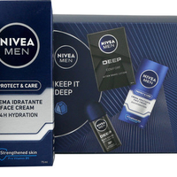 NIVEA - KEEP IT DEEP סט אפטר שייב + דאודורנט רול און + תחליב לחות